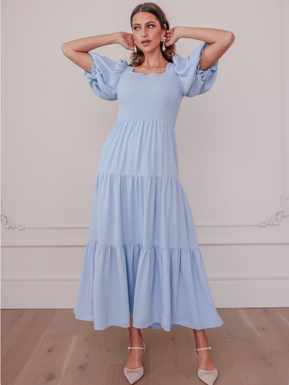 JessaKae Ella Dress in dusty blue, size XL